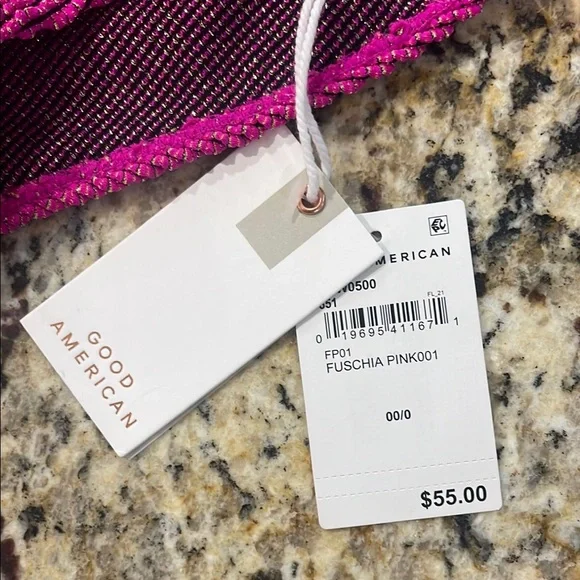 Good American Swim Always Fits Tiny Ties Metallic Bikini Bottoms NWT - Picture 5 of 12